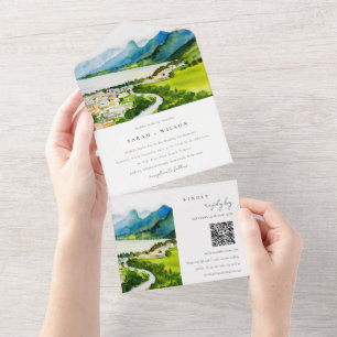 Código QR de Casamento de Casamento da Vila Countr