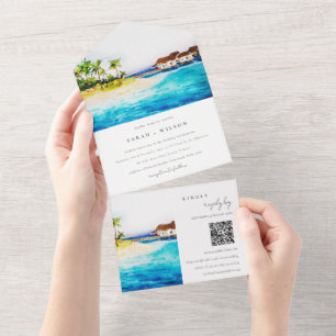 Código QR de Casamento de Praia de Villa Seascape