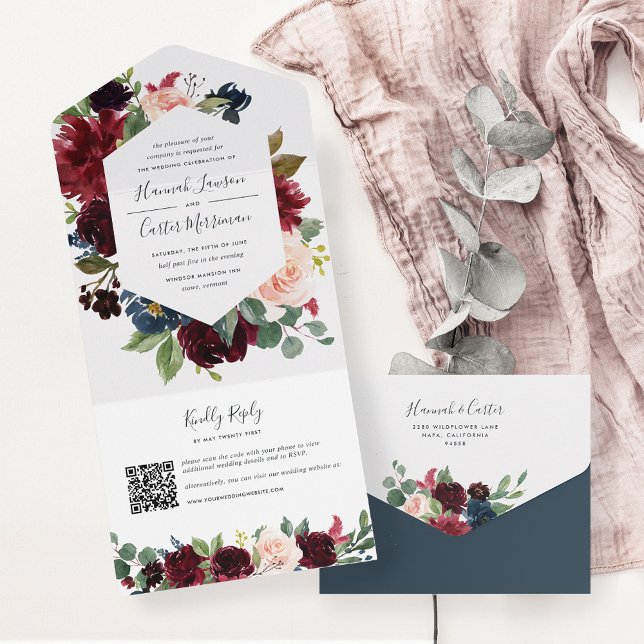 Código QR de Casamento Floral Radiant Bloom (Criador carregado)