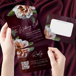 Código QR de Casamento Floral Russo-Moody +