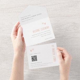 Código QR de Casamento Mínimo de Pastel Dusky Cora