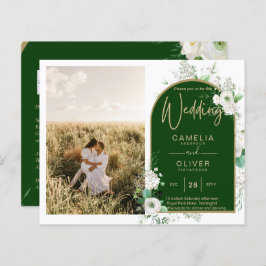 Código QR de Casamento Verde de Rosas Brancas Tota