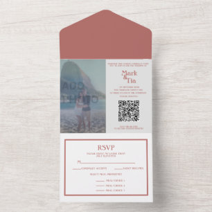 Código QR de Convite para Casamento de Fotografia