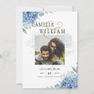Código QR de Convite para Casamento de Hydrangea A