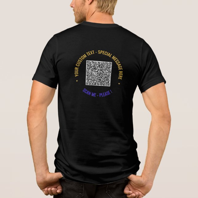 Código QR de Cor Personalizada com Modelo de Texto (Verso)