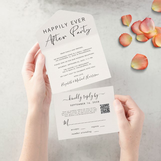 Código QR de Creme de Recepção de Casamento Felize (Criador carregado)