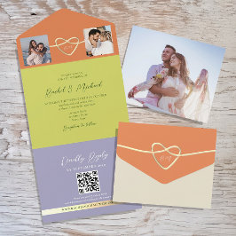 Código QR de Foto Casamento Verde Cítrico