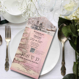 Código QR de Foto da Árvore de Pinho de Neve Inver