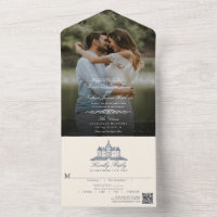 Código QR de Foto de Casamento do Elegante Old Cha