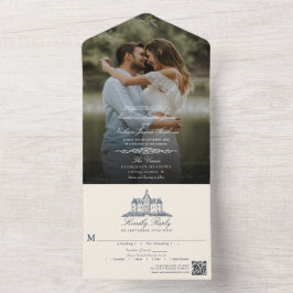 Código QR de Foto de Casamento do Elegante Old Cha