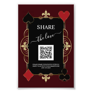Código QR de Foto de Compartilhamento do Cassino B