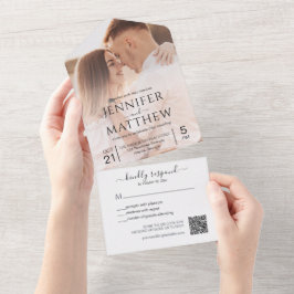 Código QR de Foto de Script Minimalista Tudo em Um