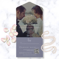 Código QR de Foto Elegante Roxo do Periwinkle Mode