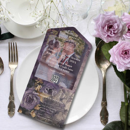 Código QR de Foto Rosa de Púrpura de ameixa Floral