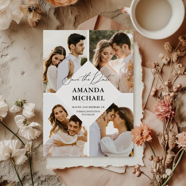 Código QR de Foto Salvar o Convite de Data (Capture elegance with our stylish Save the Date, setting the tone for your unforgettable day!)