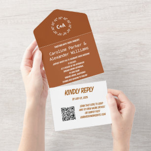Código QR de Fotografia RSVP do Script Terracotta