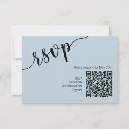 Código QR de Letra Minima Azul Claro RSVP