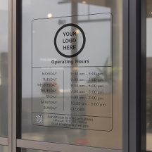 Código QR de Logotipo Minimalista Horário de Funci