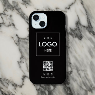 Código QR de Mídia Social Empresarial Preto