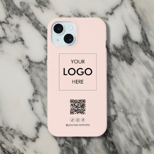 Código QR de Mídia Social Empresarial Rosa