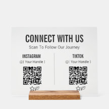 Código QR de Mídia Social Minimalista para Seguir