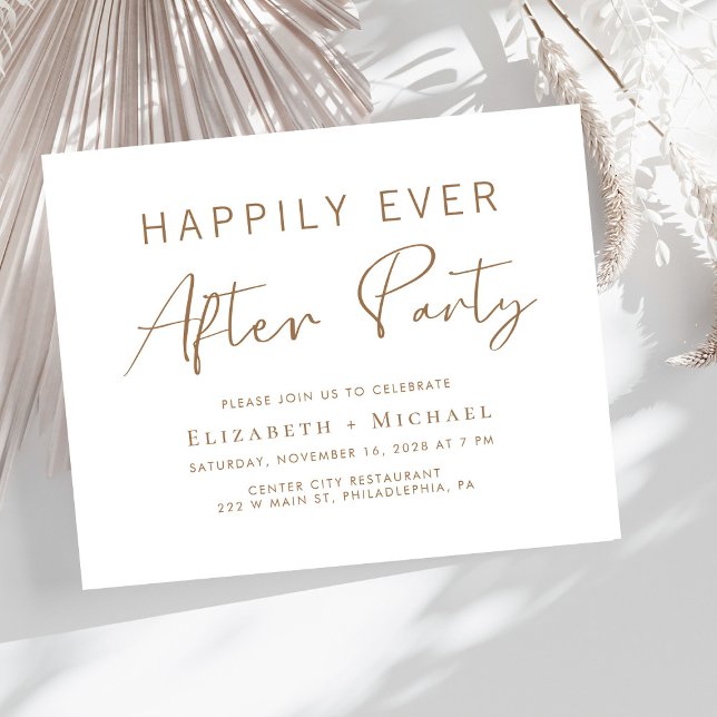 Código QR de Orçamento Casamento Após Convite de f (A chic Happily Ever After Party Invitation to set the tone for an unforgettable event)
