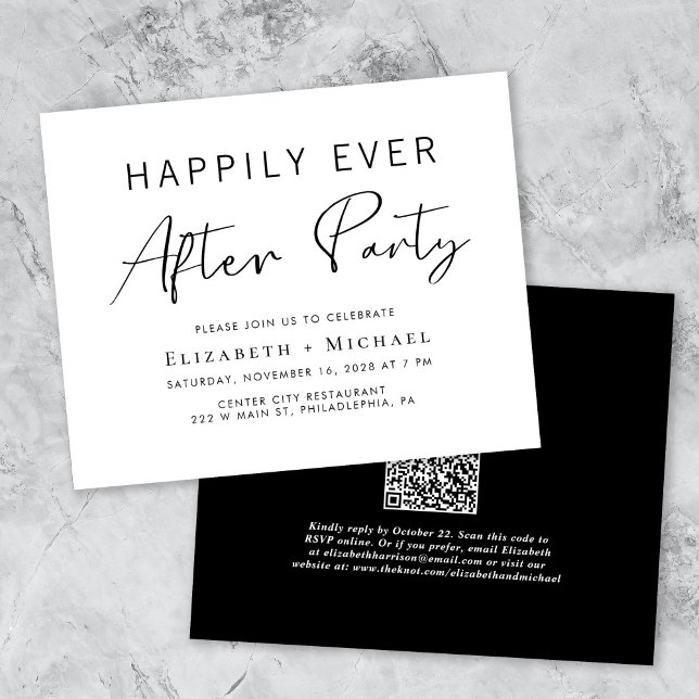 Código QR de Orçamento Casamento Após Convite de f (From private vows to a grand happily ever after party - celebrate with family and friends)