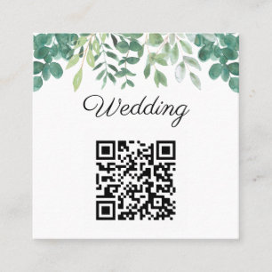 Código QR de Orçamento Convite de Casamento Verd