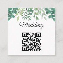 Código QR de Orçamento Convite de Casamento Verde