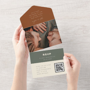 Código QR de Resposta de Casamento Minimalista Ter