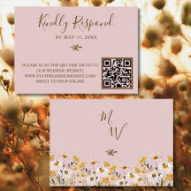 Código QR de Resposta de RSVP de Casamento com Ros