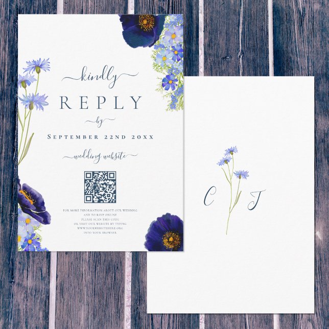 Código QR de Resposta do Site de Casamento Floral  (Criador carregado)