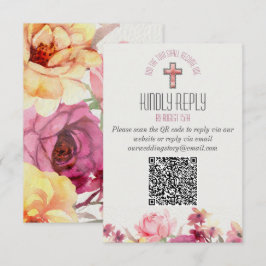 Código QR de Resposta Inspirador Floral para Casam