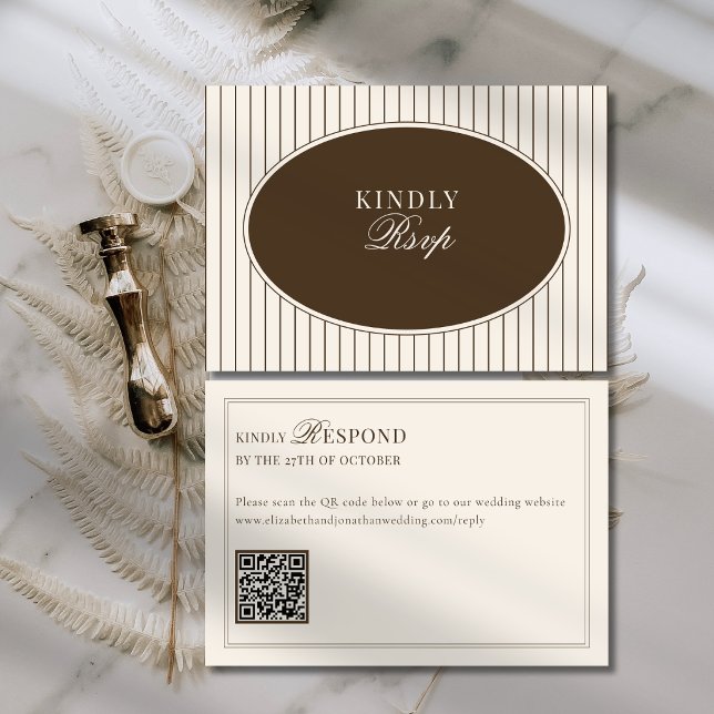 Código QR de Resposta para Casamento Brown Ivory C (Criador carregado)