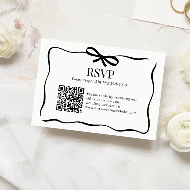 Código QR de RSVP de casamento com gravata borbole (Criador carregado)