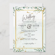 CÓDIGO QR de RSVP de Convites de Casamento Verde