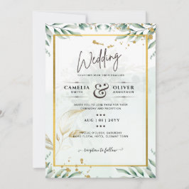 CÓDIGO QR de RSVP de Convites de Casamento Verde