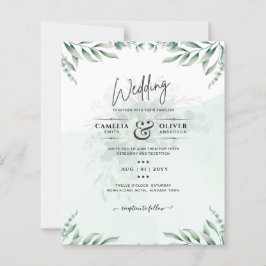 CÓDIGO QR de RSVP de Convites de Casamento Verde