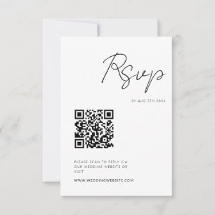 Código QR de RSVP de Script Minimalista Moderno
