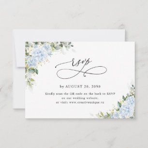 Código QR de RSVP do Site de Casamento Floral Hydr