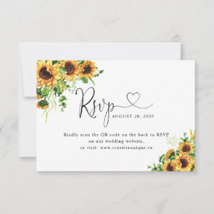 Código QR de RSVP do Site de Noivado Floral Amarel