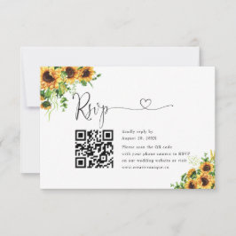 Código QR de RSVP do Site de Noivado Floral Amarel