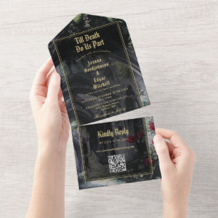 Código QR de Ruínas Góticas Até a Morte Casamento