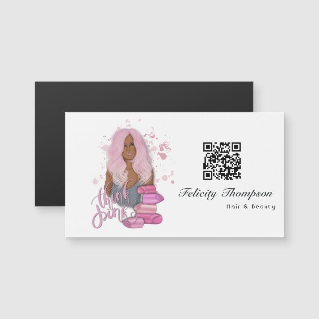 Código QR de Salão de Beleza (Frente/Verso)