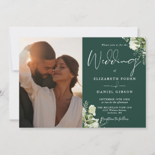 Código QR de Verdura Foto Convite de Casamento Ver