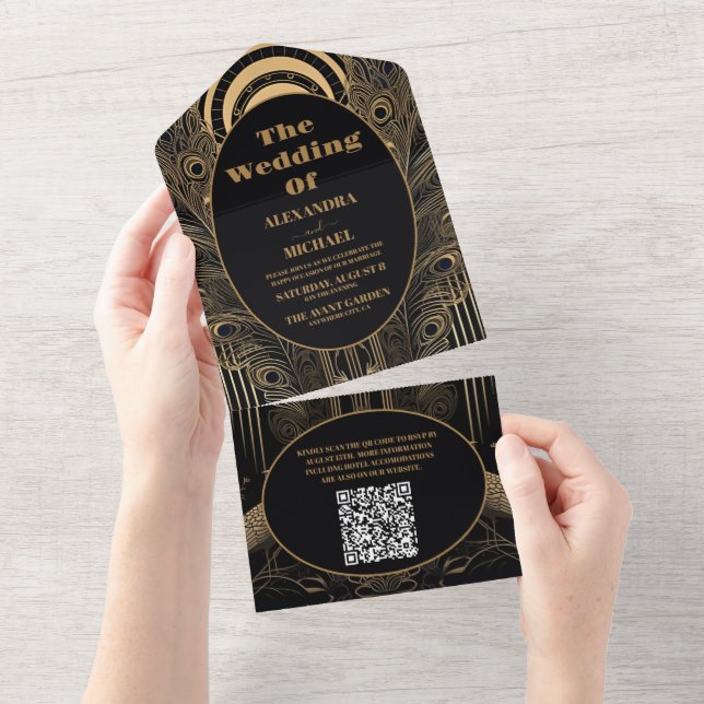 Código QR Deco de Arte Legante Casamento de Peacoc (Tearaway)