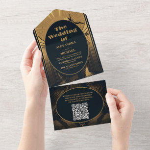 Código QR Deco de Arte Legante Casamento de Peacoc