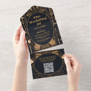 Código QR Deco de Arte Legante Casamento de Peacoc