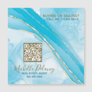 Código QR do Agente Imobiliário Marble Azul