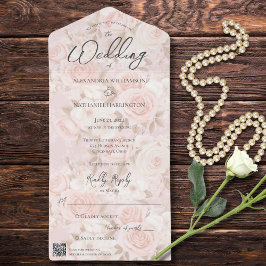 Código QR do Buquê rosa rosa pálido